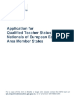 Application for QTS - Nationals of EEA Member States (Portugal)