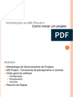 Aula de Introdução Ao MS Project, Como Iniciar Um Projeto