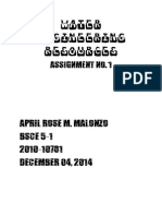 Water Engineering Resources: April Rose M. Malonzo BSCE 5-1 2010-10781 DECEMBER 04, 2014