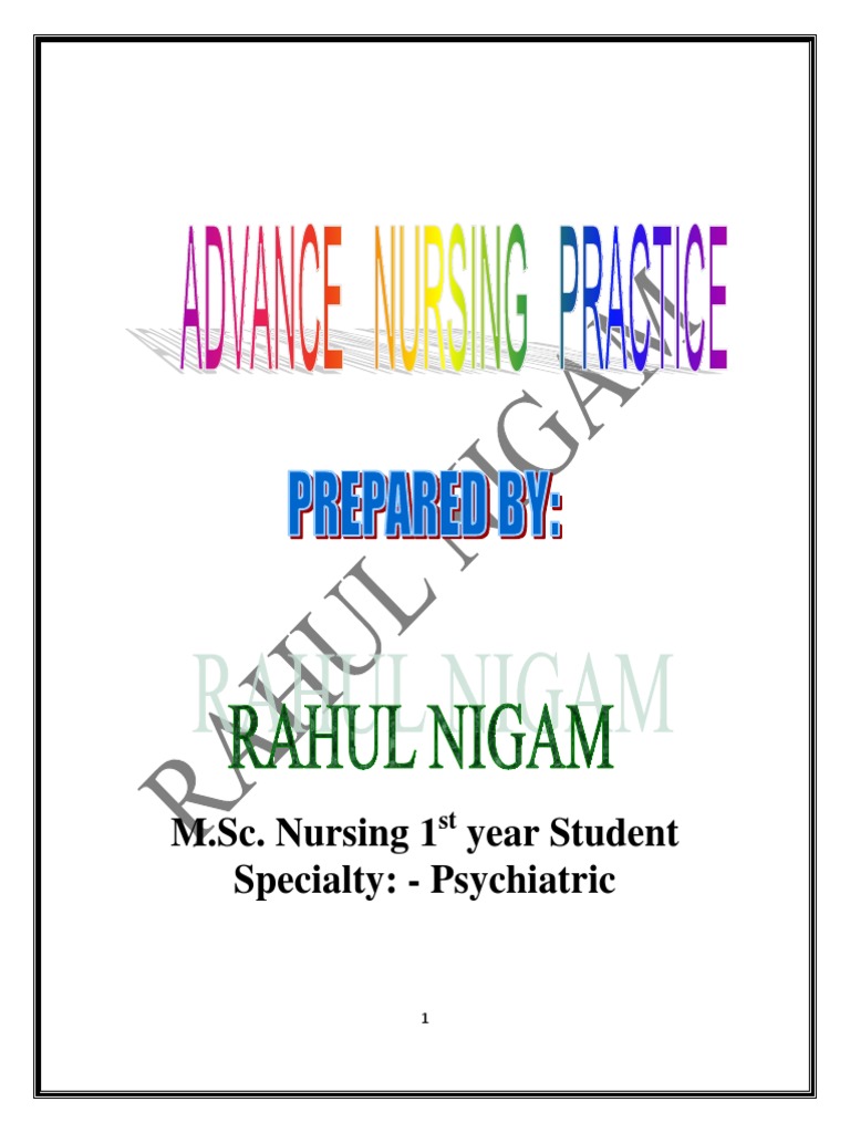Advanced Nursing Practice | PDF | Midwife | Nursing