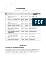 Oracle Manufacxturing Setup Checklist