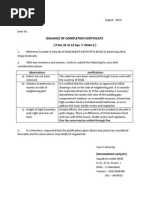 Issuance of Completion Certificate (H No 31 ST 15 Sec J' DHAI-2)