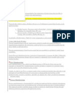 Oracle Basic Manufacturing Details