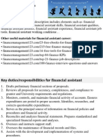 Financial Assistant Job Description