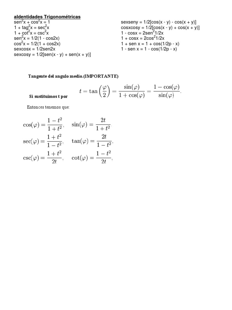 Formulario Integrales Pdf