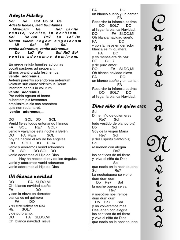 Villancicos | PDF | María, madre de Jesús | Navidad