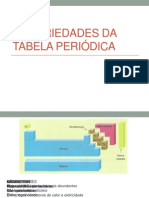 Propriedades Da Tabela Periódica