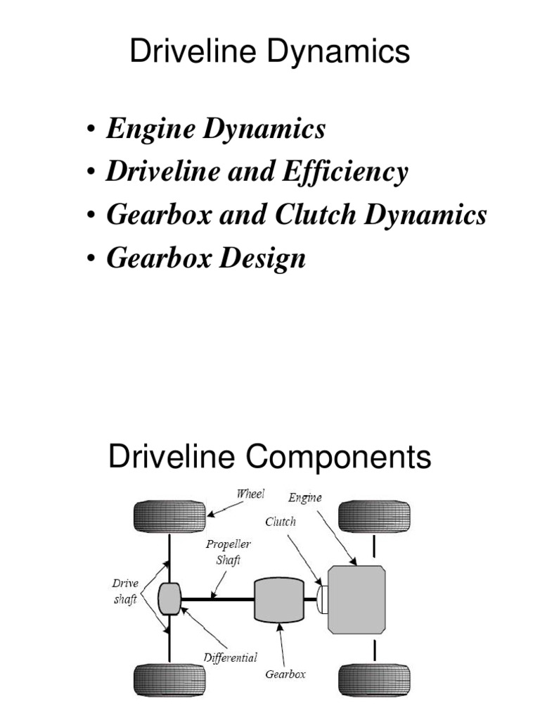 Driveline Dynamics and Component Design | PDF | Transmission (Mechanics ...