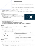 Série D'exercices N°1 - Sciences Physiques Mouvements Circulaires - 3ème Math (2008-2009) PDF