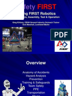 Safety: During FIRST Robotics