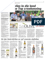 Beste olyfolies in die land kry Absa se Top 5-toekenning