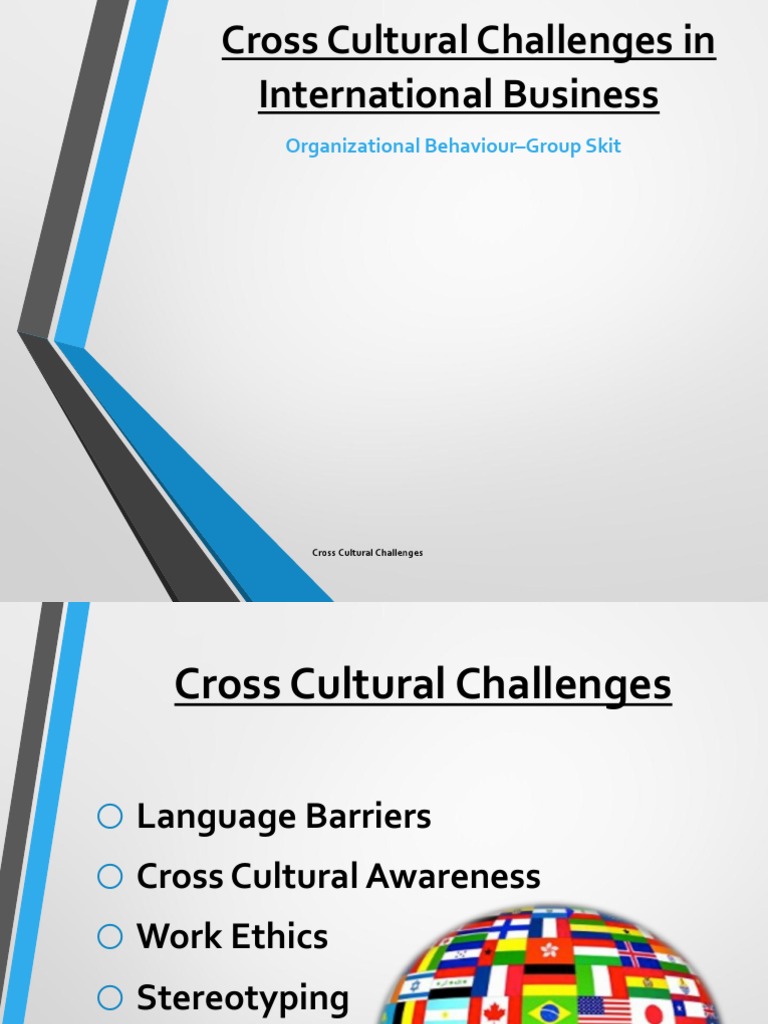 Presentation on Cross Cultural Challenges in International Business ...