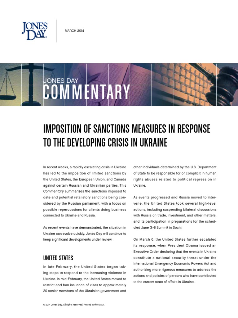Sanctions Overview: Ukraine Crisis | PDF | Ukraine | European Union