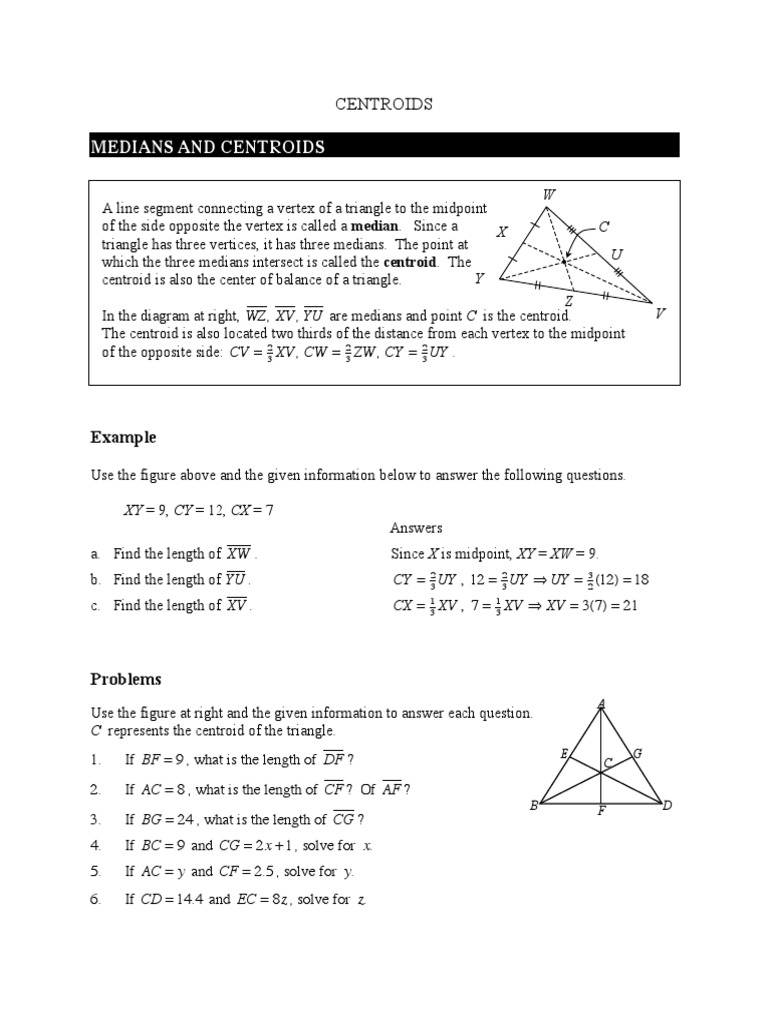 Centroid S | PDF
