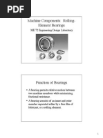 Machine Components: Rolling-Element Bearings