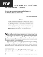 A Polêmica Em Torno Do Nexo Causal(1)