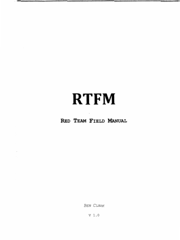 RTFM Red Team Field Manual v3 PDF Windows Registry I Pv6