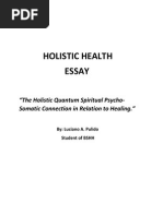 Download Holistic Health Essay  by Dr Luciano A Pulido SN249967037 doc pdf