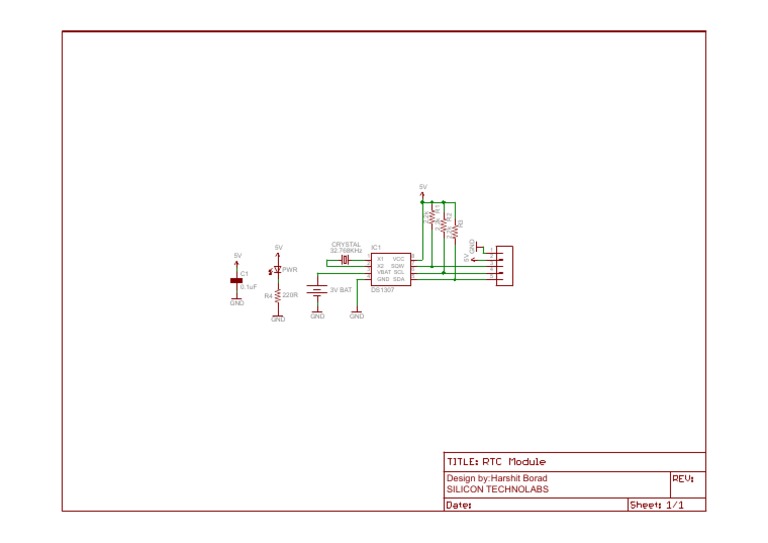 DS1307 RTC Module Circuit Diagram | PDF | Technology & Engineering