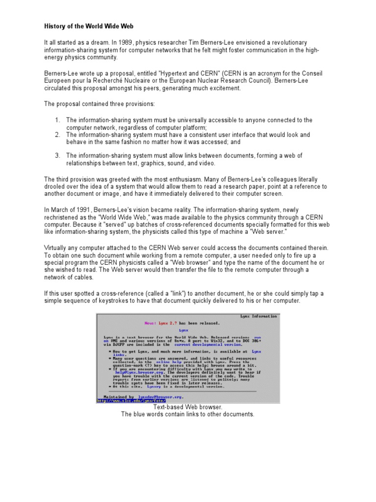 Evolution of the World Wide Web | PDF | World Wide Web | Internet & Web
