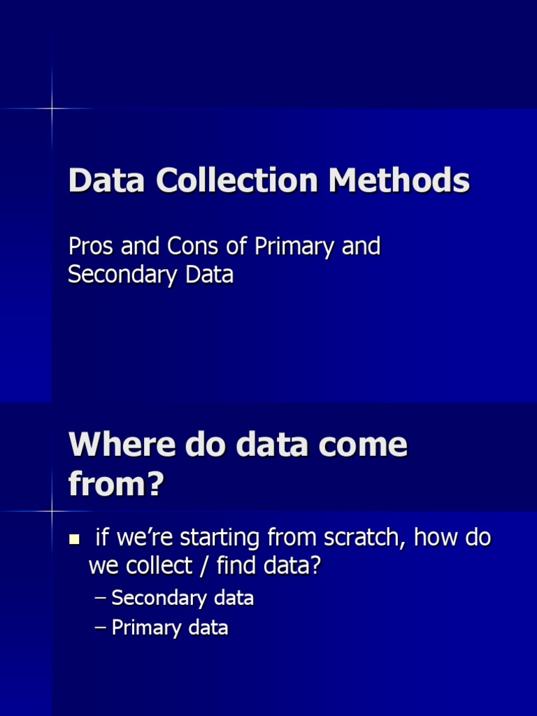 Data Collection Methods PDF Data Research Methods