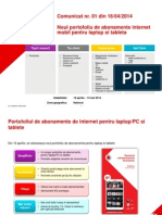 Comunicat Nr 01 Din 16 04 2014 - Portofoliu Abonamente Internet Laptop Tableta