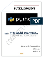 Omputer Roject: The Quiz Centre!!..