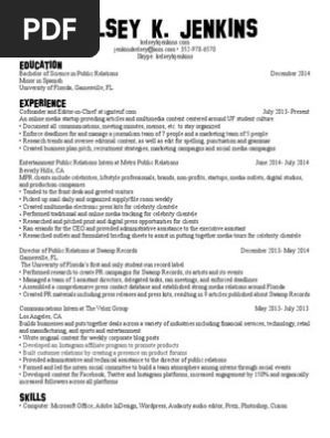 kelsey jenkins official resume