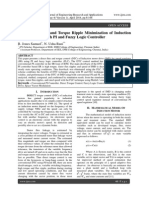 Speed Regulation and Torque Ripple Minimization of Induction Motor by DTC With PI and Fuzzy Logic Controller