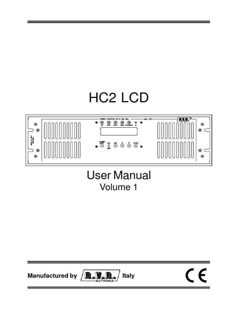 Hc2lcd En Rvr Pdf Amplifier Transmitter