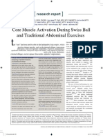 Core muscle activation in swiss ball exercises compared to traditional abdominal exercise