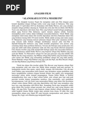 Analisis Film Alangkah Lucunya Negeri Ini