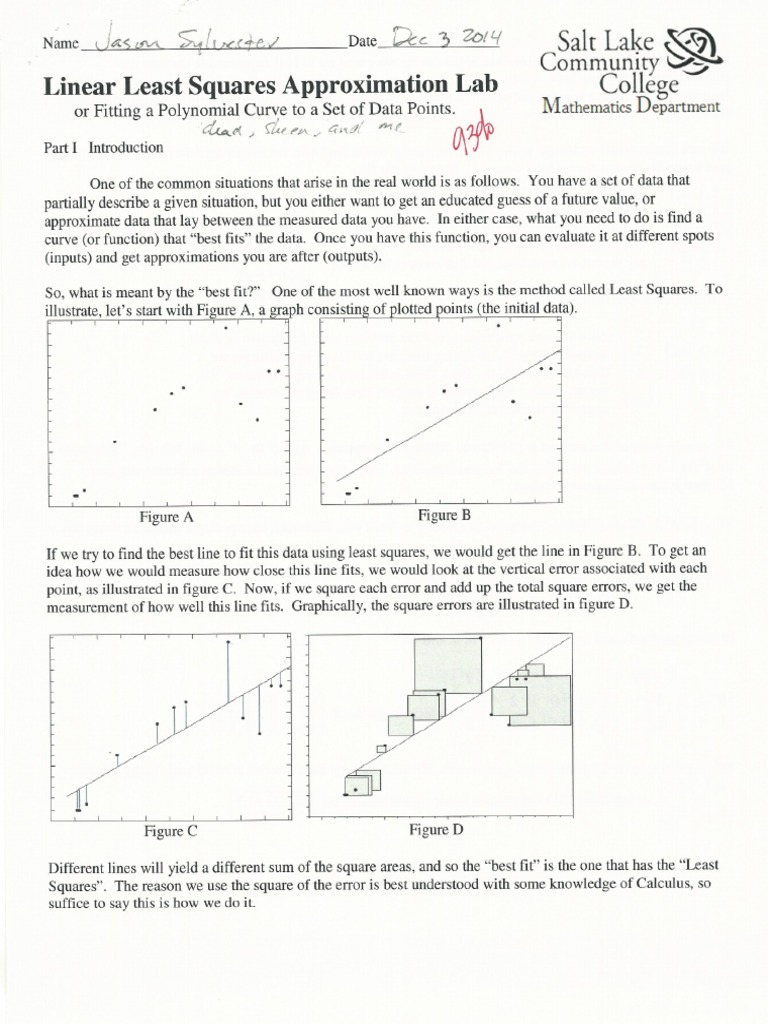 Linear Least Squares Project | PDF