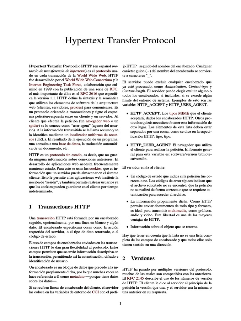 Hypertext Transfer Protocol | PDF