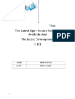 Title: The Latest Open Source Software Available and The Latest Development in Ict