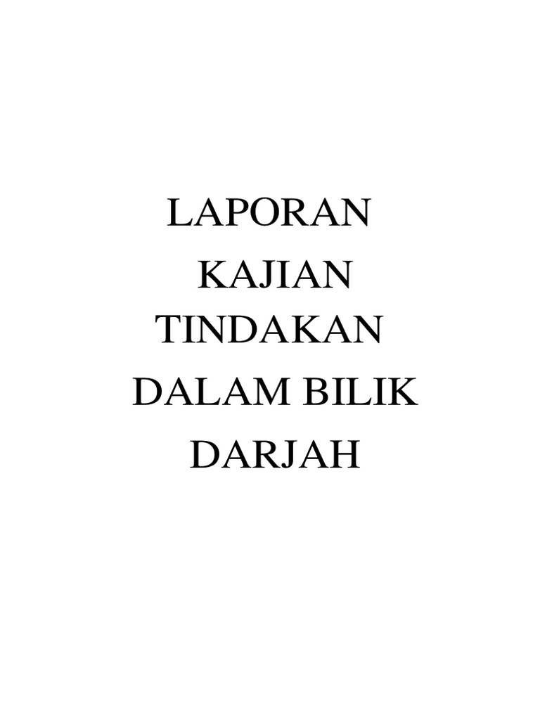 Laporan Kajian Tindakan Sains