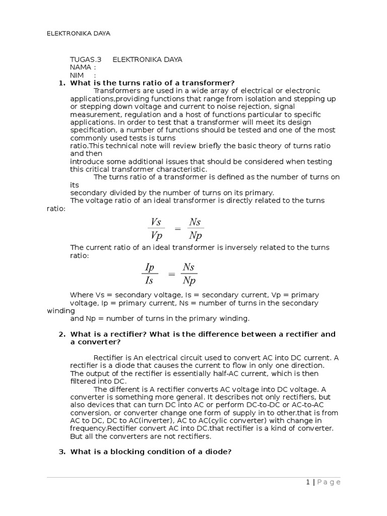 Understanding Rectifiers and Transformers | PDF | Rectifier | Diode