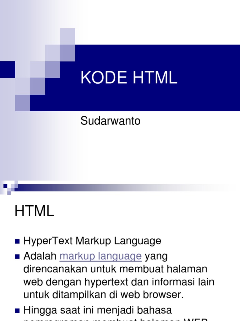 Kode HTML | PDF