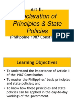 Declaration of Principles & State Policies: Art II