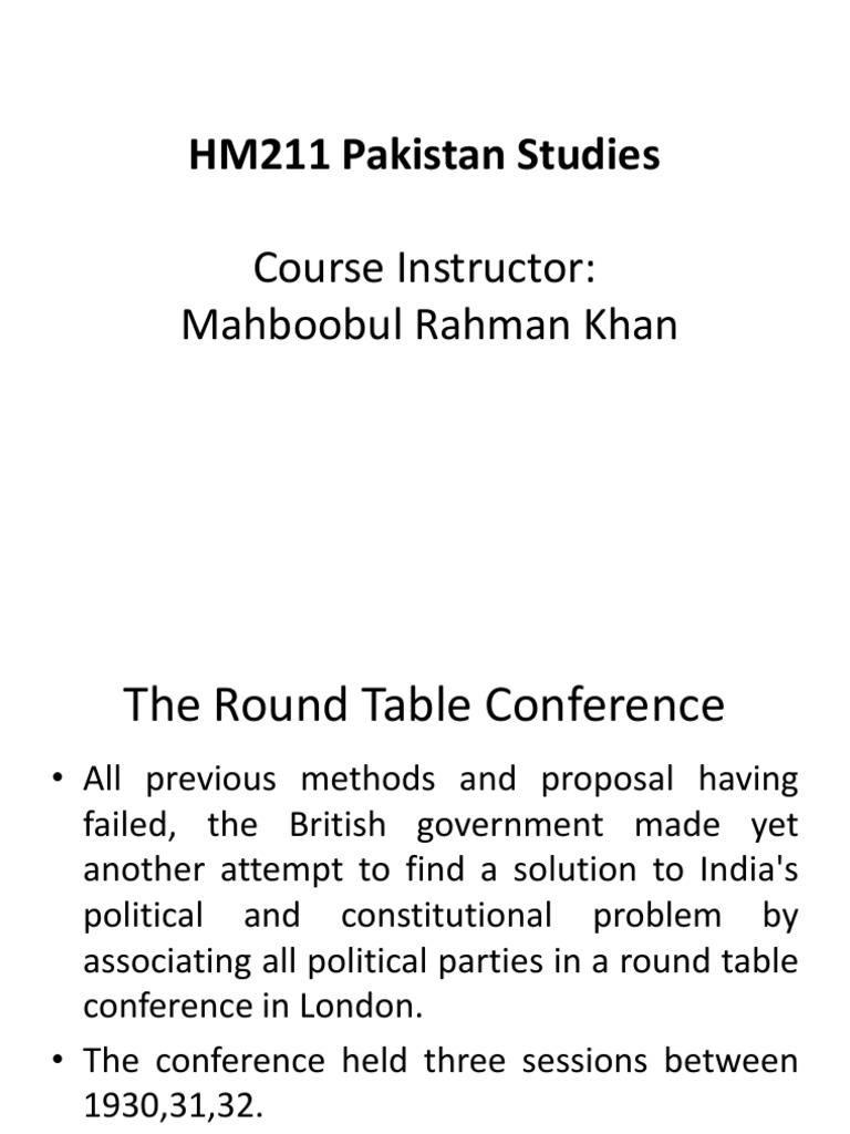 Overview of the Round Table Conferences | PDF | Politics