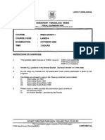 Universiti Teknologi Mara Final Examination: Confidential LW/OCT 2009/LAW534