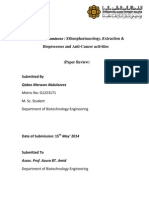 Orthosiphon Stamineus: Ethnopharmacology, Extraction & Bioprocesses and Anti-Cancer Activities