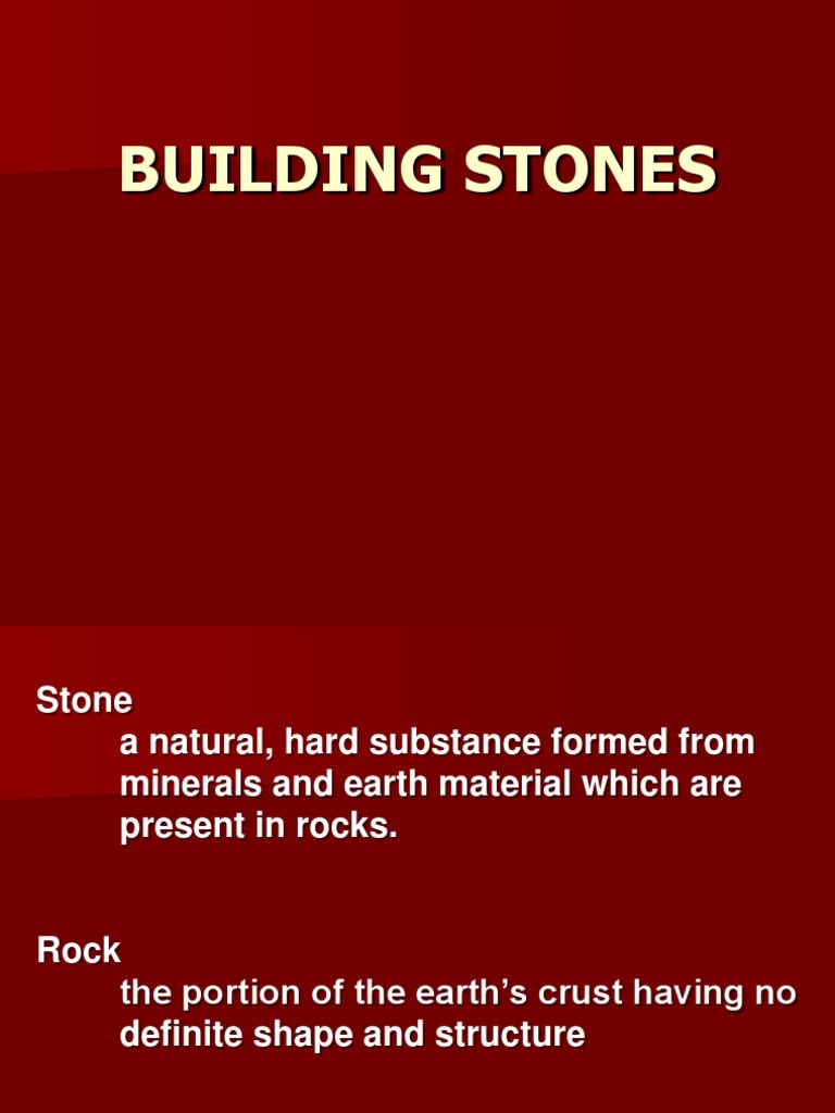 Building Stones PDF Rock (Geology) Masonry