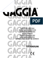 Gaggia Titanium User Manual