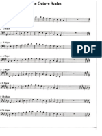 1 Octave Double Bass Scales - No Fingerings