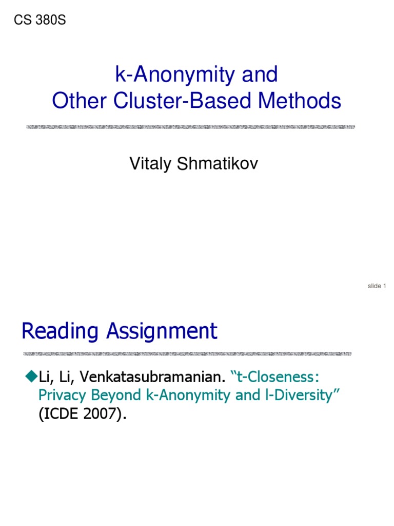Privacy Challenges in Data Anonymization | PDF | Zip Code | Privacy