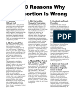 10 Reasons Why Abortion Is Wrong