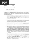 Complaint Affidavit Sample  Crimes  Crime & Justice