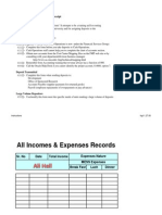 Monthly Expenses Records