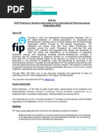 Call for IPSF-FIP Policy Internship 2015